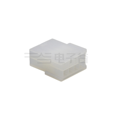 Pitch 4.20mm Female 双排 Housing 无耳 2X4Pin 本色 PA66,94V-2